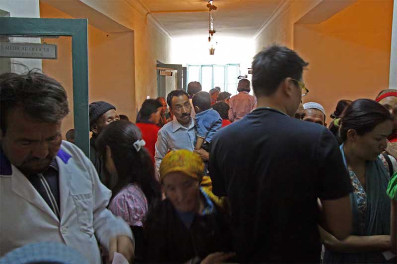 Hundreds of people came to the hospital for treatments after hearing about the opportunity over region-wide broadcasts over All India Radio